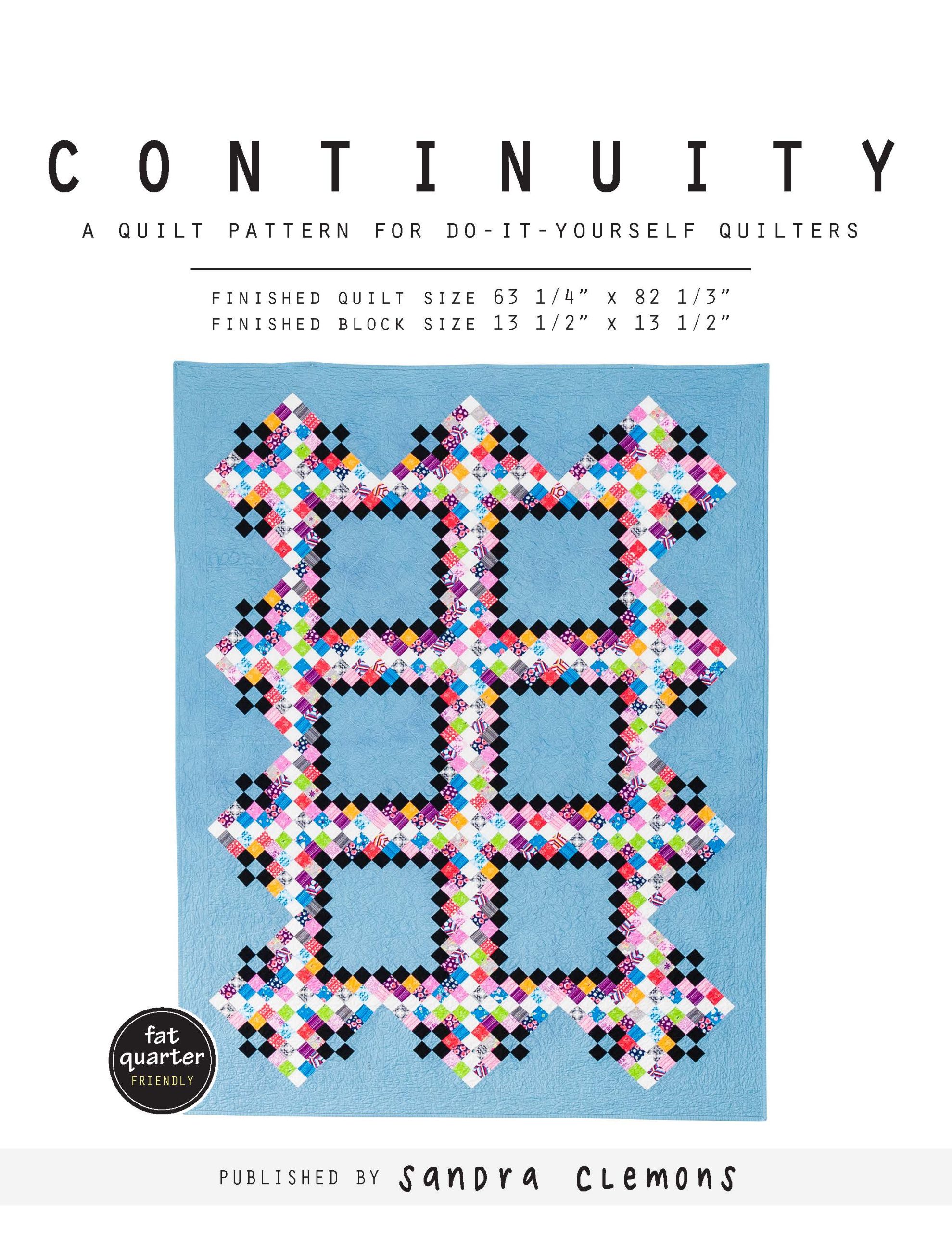 SC109 Continuity Quilt Pattern Download Sandra Clemons